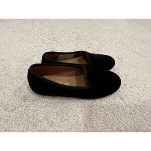 NWOT Petite Plume Kid's Hamptons Loafer Black Velvet 32 US 1